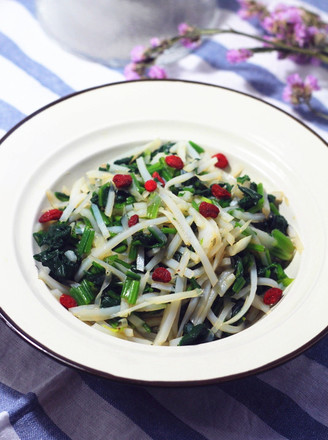 Spinach with Cold Skin recipe