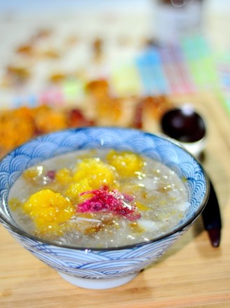 Golden Ear Snow Owl and Peach Gel Soup recipe