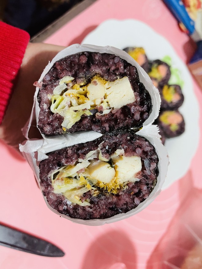 Super Simple Breakfast Rice Ball ➕ Sushi recipe