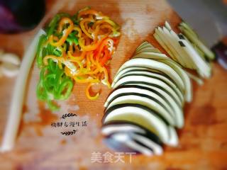 Stir-fried Eggplant with Double Peppers recipe