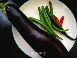 Stir-fried Eggplant Strips with Green and Red Peppers recipe