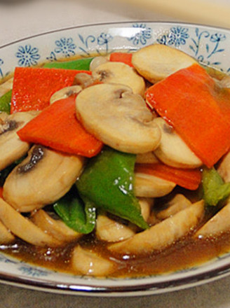 Fried Mushrooms in Abalone Sauce recipe