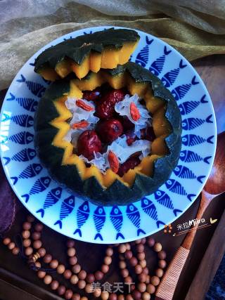 White Fungus and Red Dates Pumpkin Cup recipe