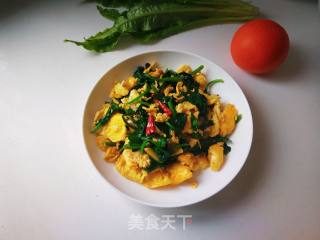 #团圆饭#scrambled Eggs with Spinach recipe