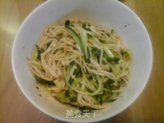 Cucumber and Enoki Mushroom recipe