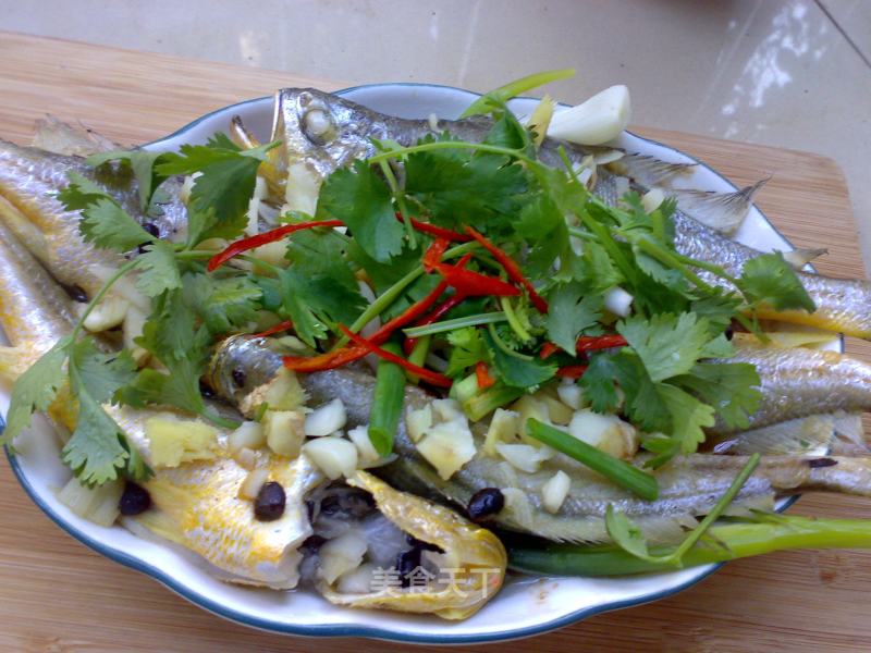 Steamed Yellow Croaker with Shrimp Paste recipe