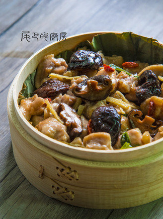 Steamed Chicken with Mushrooms