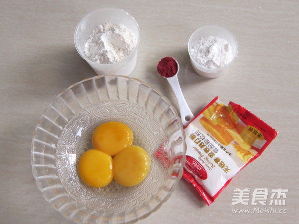 Red Yeast Egg Yolk Biscuits recipe