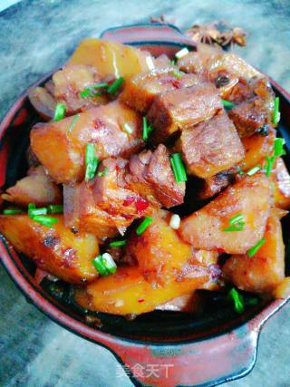Braised Pork Belly with Potatoes recipe