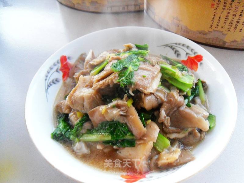 Roasted Fresh Mushrooms with Chinese Cabbage recipe