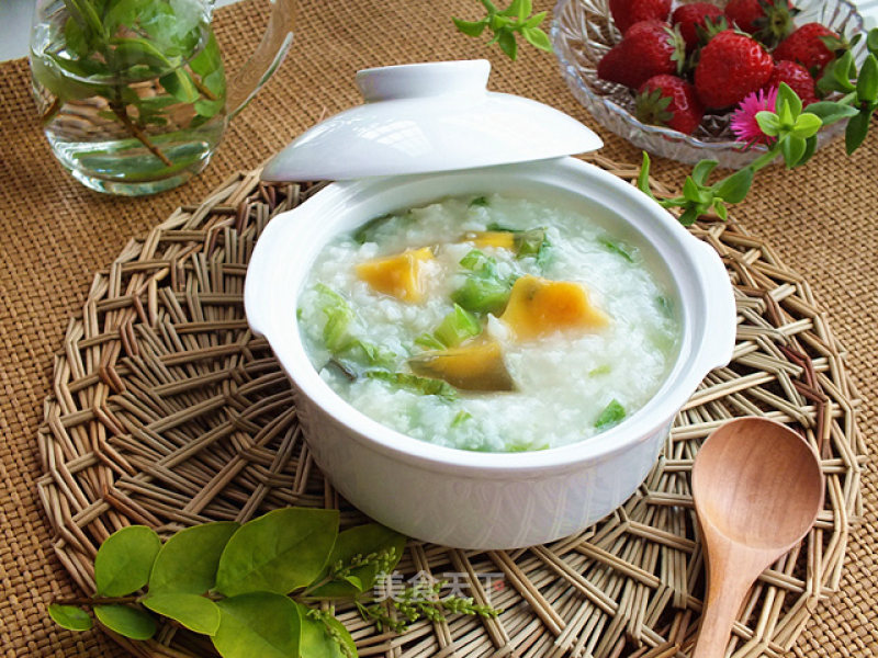 Egg Lettuce Congee recipe