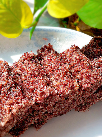 Blood Glutinous Rice and Red Bean Sponge Cake recipe