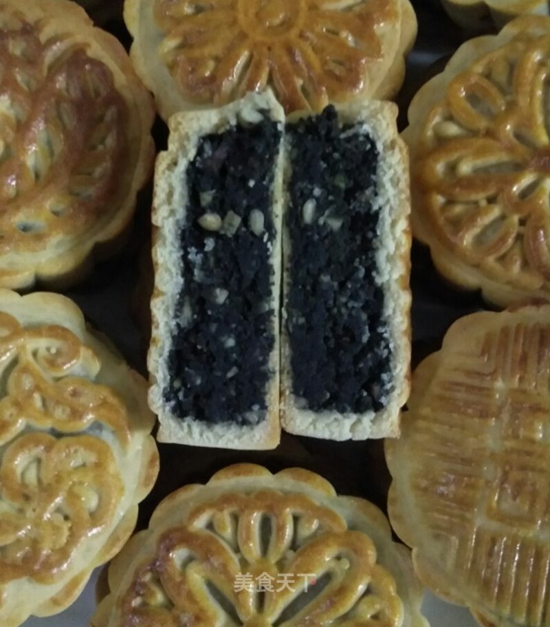 Black Sesame and Five Nut Mooncakes recipe