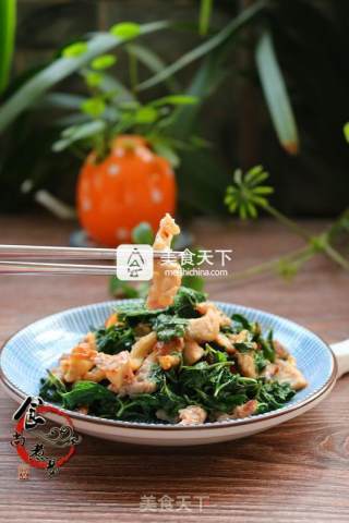 Stir-fried Pork with Mint recipe