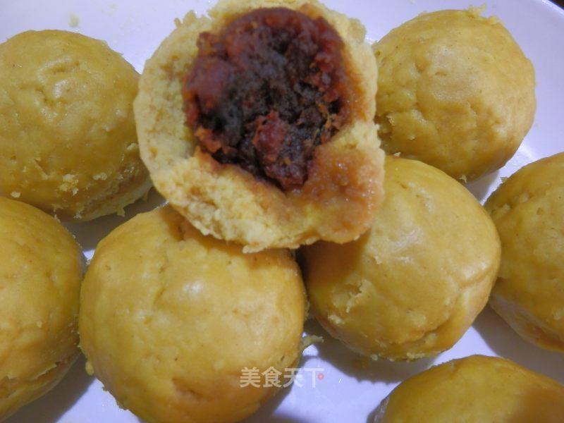 【kaifeng】yellow Rice Noodle Bean Paste Buns recipe