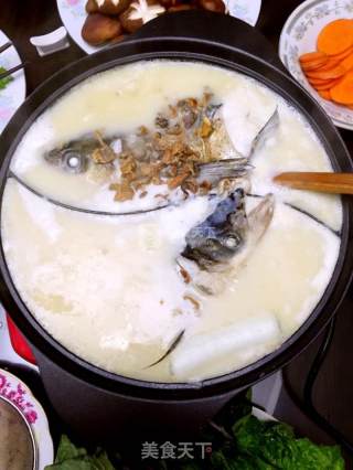 Soy Milk Fish Head Hot Pot recipe