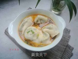 Shepherd's Purse Dumplings in Hot and Sour Soup recipe