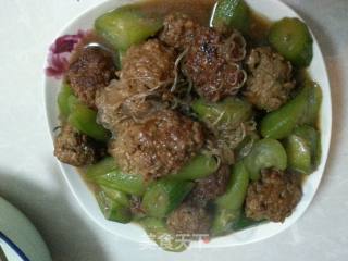 Loofah Burnt Meatballs recipe