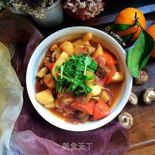 Tomato Beef Stew with Potatoes recipe