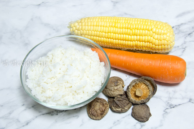 Fried Rice with Mushrooms and Corn recipe