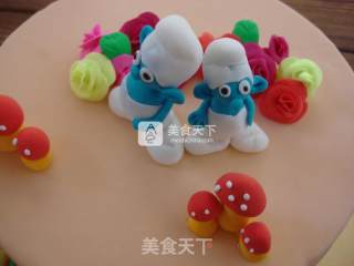 Smurf Fondant Cake recipe