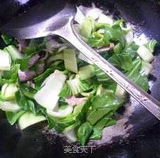 Green Vegetable Tenderloin and Glutinous Rice Cakes recipe