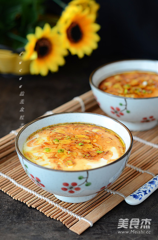 Steamed Egg Custard with Shrimp Skin recipe