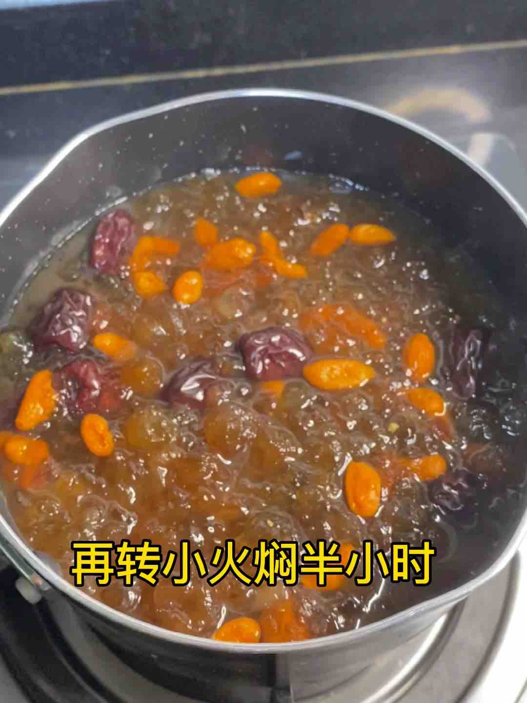 Milk Stewed Peach Gum, Cooked Like This, Time-saving and Delicious recipe