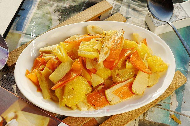 Stir-fried Yam with Pineapple recipe