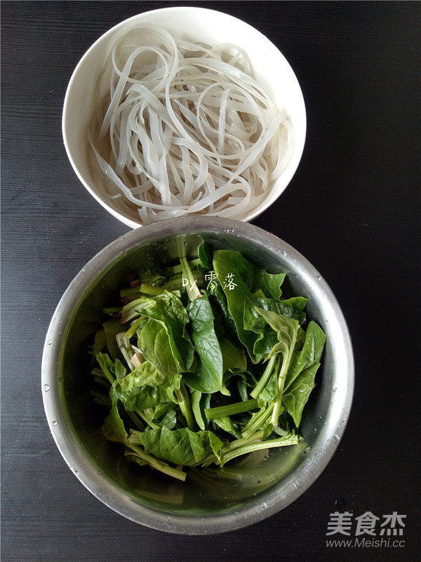 Spinach with Vermicelli recipe