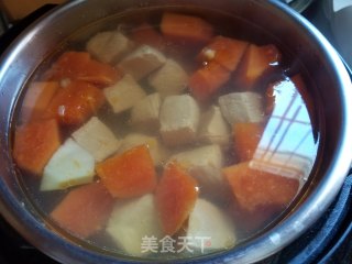 Chayote Papaya Barley Soup recipe