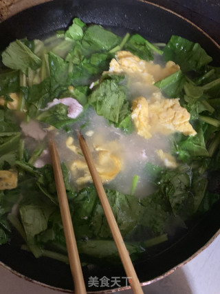 Spinach Lean Meat and Egg Soup recipe