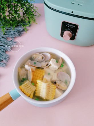 Clam, Corn and Tofu Soup
