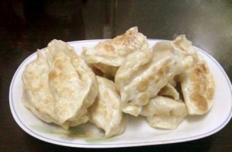 Fried Mushroom and Sha Ge Sheng Dumplings recipe