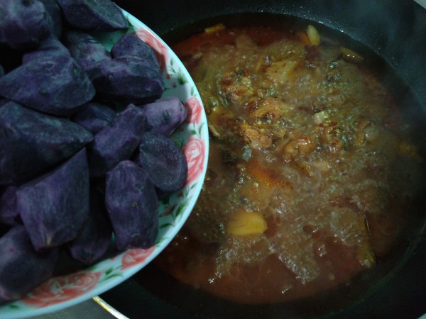 Purple Potato Roast Chicken recipe