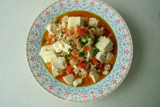 Tofu with Tomato Minced Meat recipe