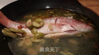 Olive Boiled Fire Fish recipe