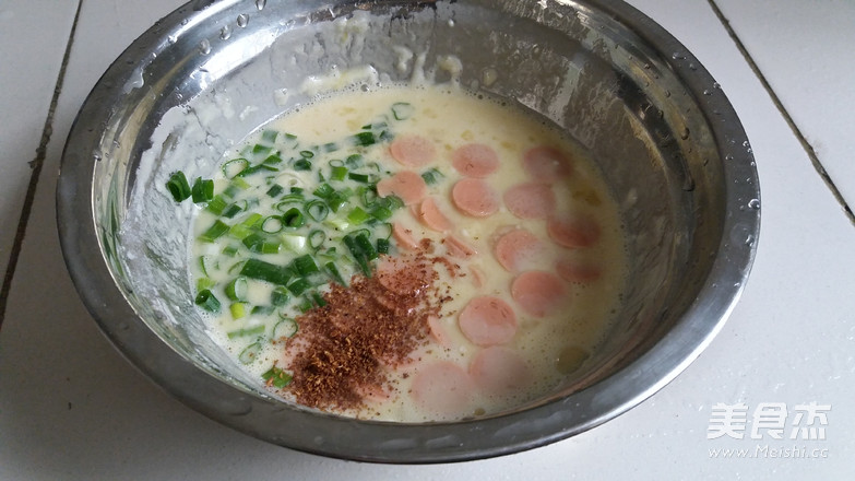 Green Onion Ham Omelet recipe