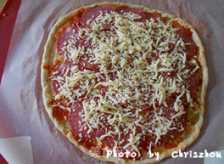 Homemade Salami Pizza---sufficient Filling recipe