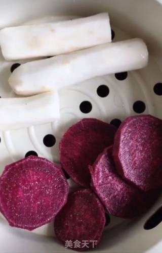 Yam Purple Sweet Potato Ball recipe