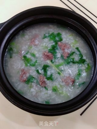 Lettuce Beef Congee recipe