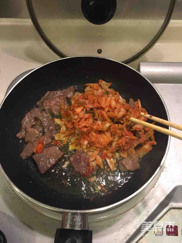 Spicy Cabbage Beef Fried Rice recipe