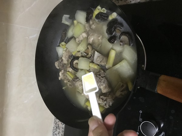 Bamboo Shoot Tip Winter Melon Pork Rib Soup recipe