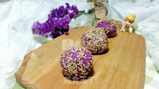 #aca Baking Star Competition# Banana Sandwich Purple Sweet Potato Hemp Ball recipe