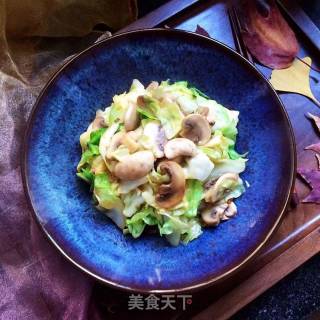 Mushroom Cabbage with Oyster Sauce recipe