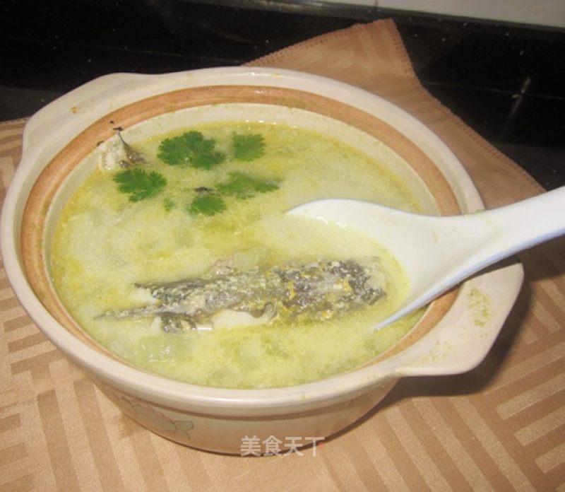 Soy Milk Boiled Yellow Bone Fish recipe