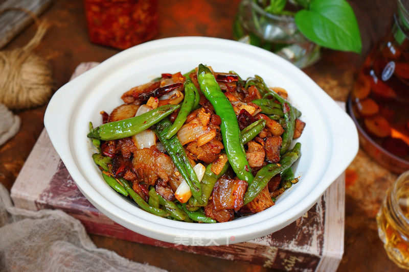 Stir-fried Pork with Watercress and Green Pepper recipe