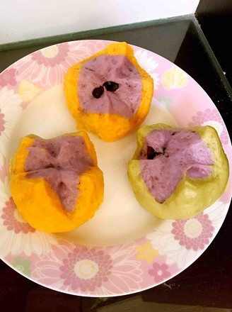 Colorful Flowering Buns recipe
