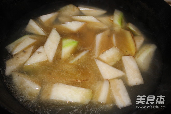 Beef Bone Soup with Roasted Radish recipe