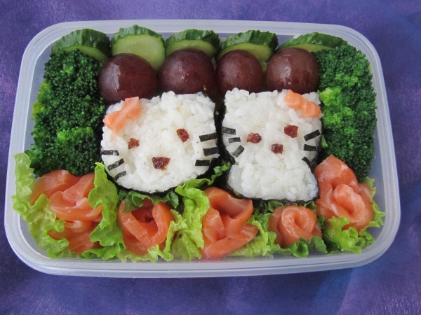 Salmon and Vegetable Bento recipe